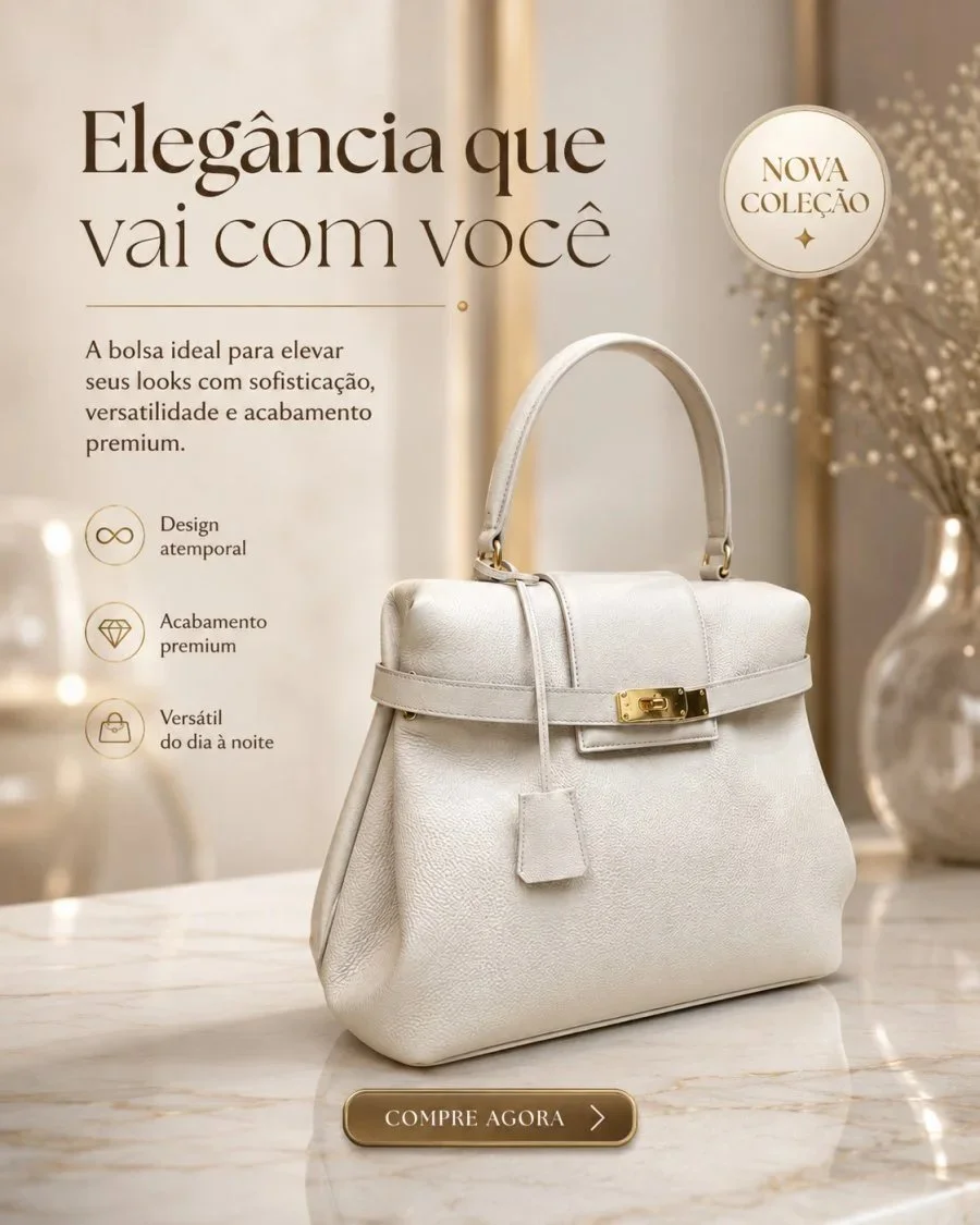 Criativo de anúncio de bolsa gerado com prompt da biblioteca Promptuai